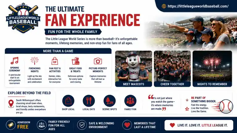 Little League World Series 2026 Location - Stadiums, Venues & Travel 3 Little League Museum and Fan Zones with interactive exhibits and kids sliding on grassy hills