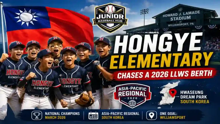 Hongye Elementary 2026 LLWS Asia-Pacific Regional tournament while pursuing a Little League World Series berth.