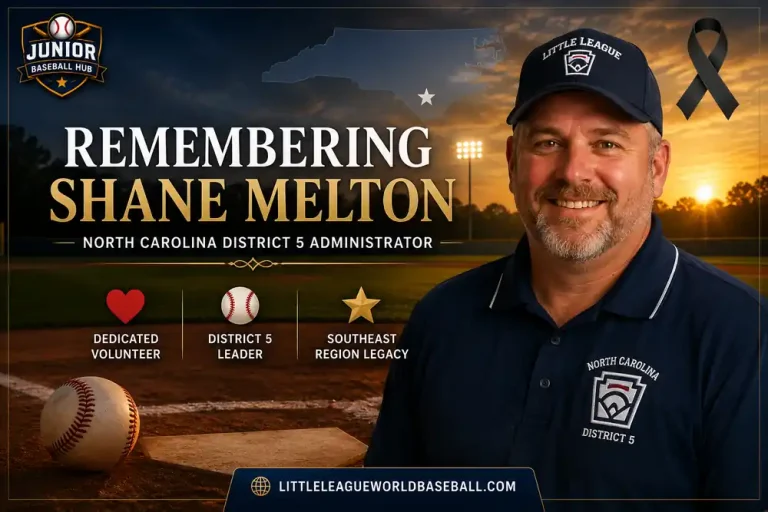 Little League Remembers Shane Melton, North Carolina District 5 Administrator, honoring his dedicated volunteer service and lasting legacy across the Southeast Region.