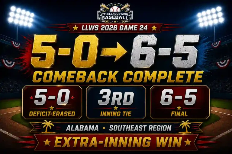 Southeast Alabama erases 5-0 deficit to win LLWS Game 24