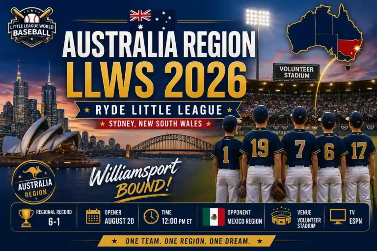 Australia Region LLWS 2026: Ryde Little League Sydney, New South Wales 2 Australia Region LLWS 2026 featuring Ryde Little League from Sydney New South Wales