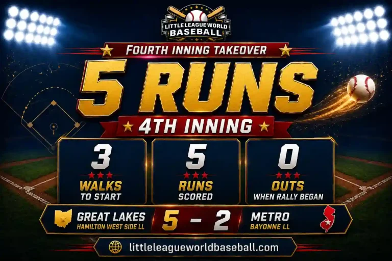 Great Lakes scores five runs in fourth inning during LLWS Game 28