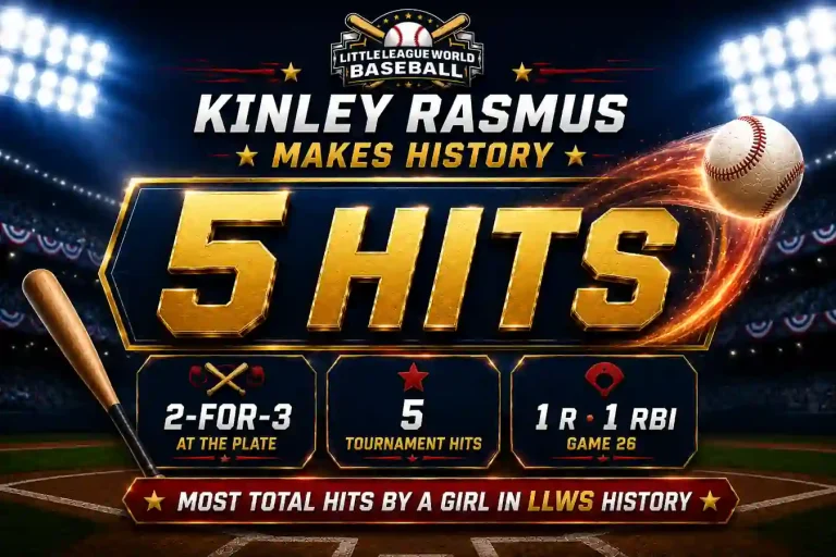 Kinley Rasmus breaks LLWS hits record with fifth tournament hit