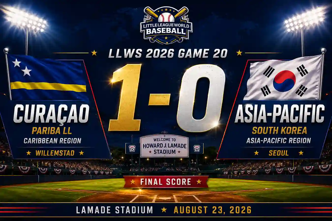 LLWS 2026 Game 20 Recap: Curaçao 1, Asia-Pacific 0 1 LLWS 2026 Game 20 Recap Curaçao 1-0 Asia-Pacific