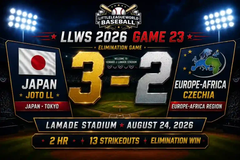 LLWS 2026 Game 23 Recap Japan 3-2 Europe-Africa