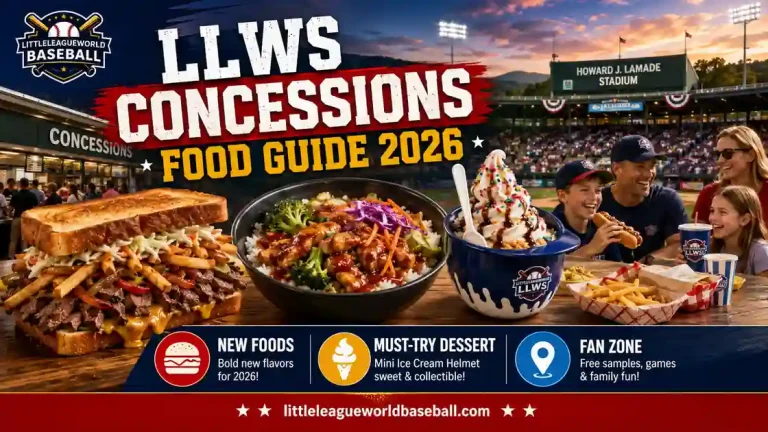 LLWS concessions food guide 2026 with new foods and mini ice cream helmet