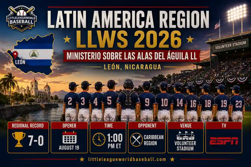 Latin America Region LLWS 2026:Ministerio Sobre Las Alas Del Águila LL - León, Nicaragua 1 Latin America Region LLWS 2026 featuring Ministerio Sobre Las Alas Del Aguila Little League from Leon Nicaragua