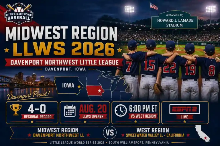 Midwest Region LLWS 2026 featuring Davenport Northwest Little League from Davenport Iowa