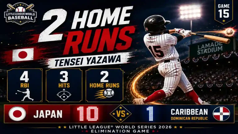 Tensei Yazawa hits two home runs for Japan in LLWS 2026 Game 15