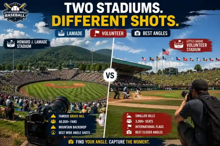 Two stadiums photography guide for LLWS 2026