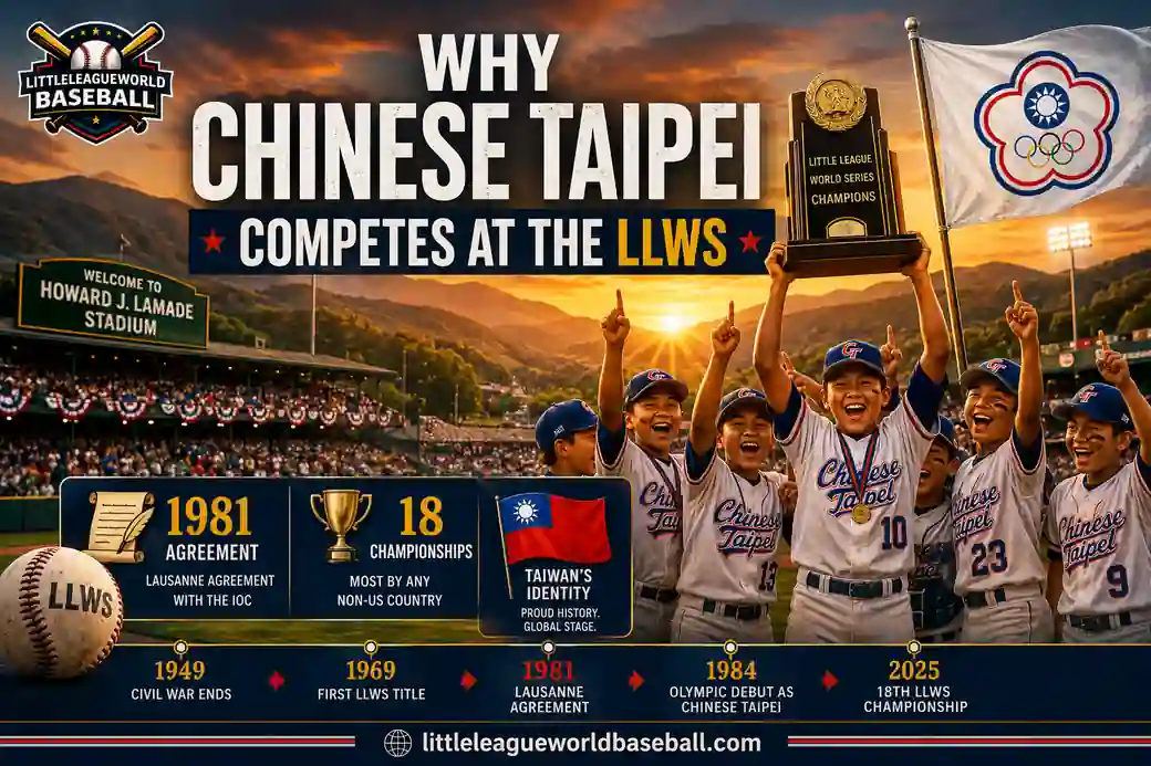 Why Chinese Taipei competes at the LLWS with 1981 agreement and 18 championships