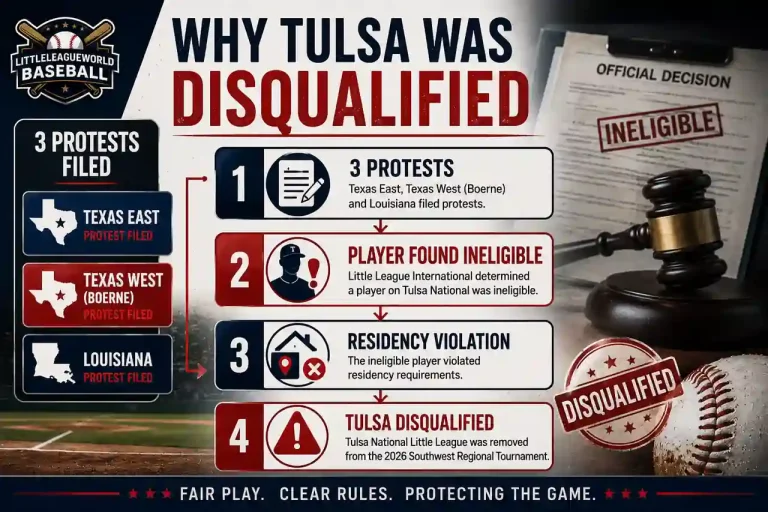 Tulsa National Little League Disqualified From 2026 LLWS: The Complete Story 3 Why Tulsa National was disqualified after three protests and a residency violation