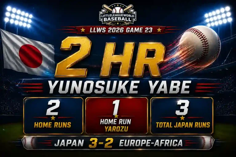 LLWS 2026 Game 23 Recap: Japan 3, Europe-Africa 2 2 Yunosuke Yabe hits two home runs in LLWS Game 23 for Japan
