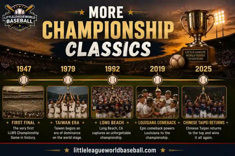 Greatest LLWS Championship Games of All Time: Complete Guide 5 LLWS championship classics timeline from 1947 to 2025